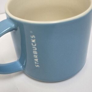 Starbucks Mug 2013 Aqua Blue Glossy Finish Off White Interior 14oz (414ml)